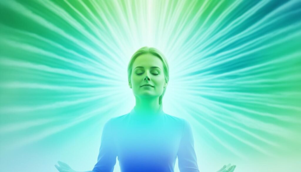 blue green aura meaning